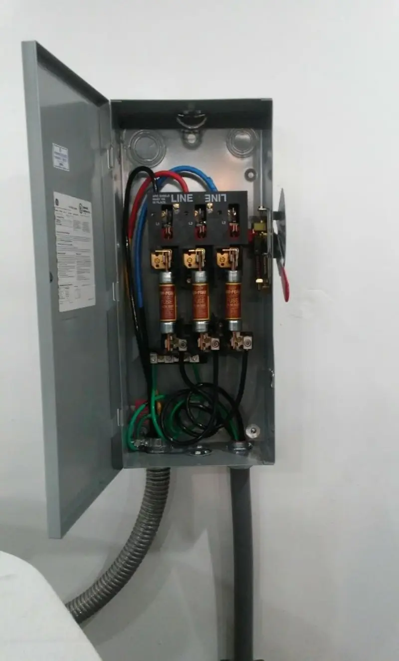 Three-phase disconnect switch installed for Electrical Wiring & Rewiring in West York